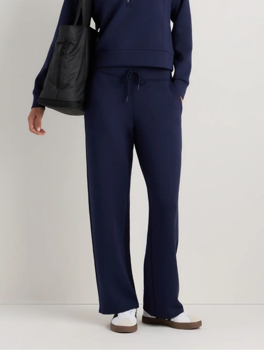 Quince CloudComfort Wide Leg Pants Deep Navy Tencel Modal M